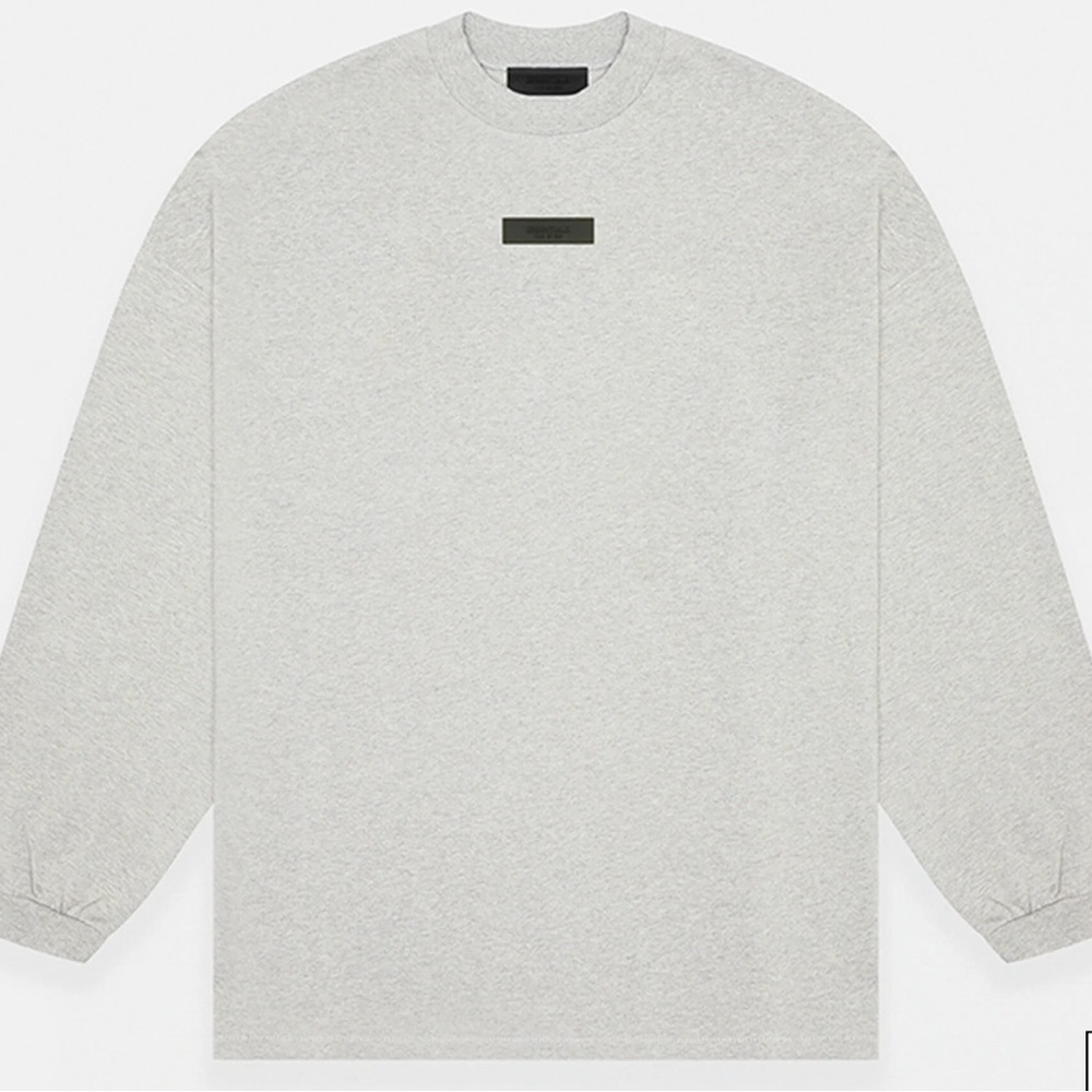 Fear of God Essentials Light Heather Grey Long Sleeve T-Shirt